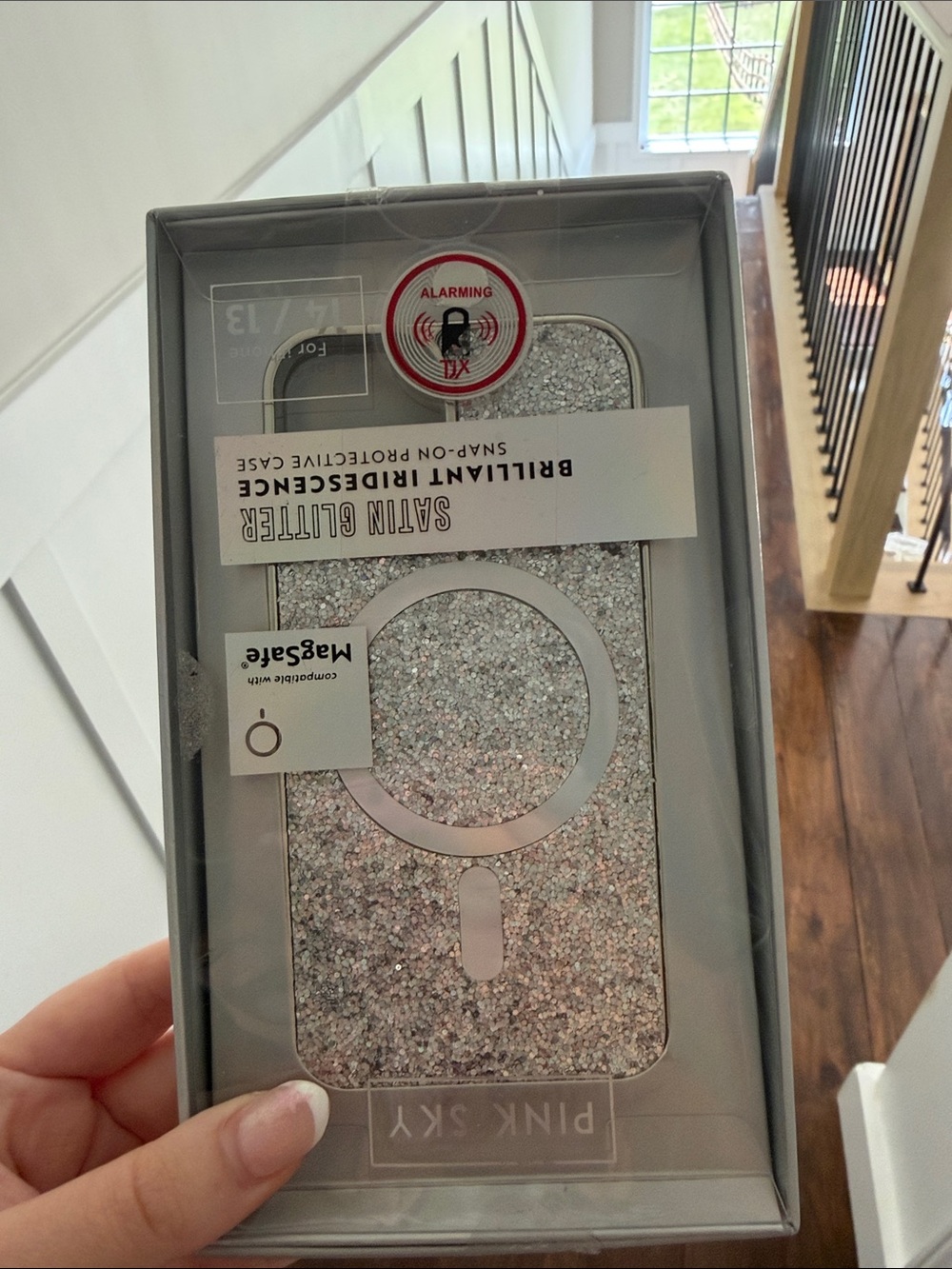 Pink Sky MagSafe-Compatible  Glitter Phone Case